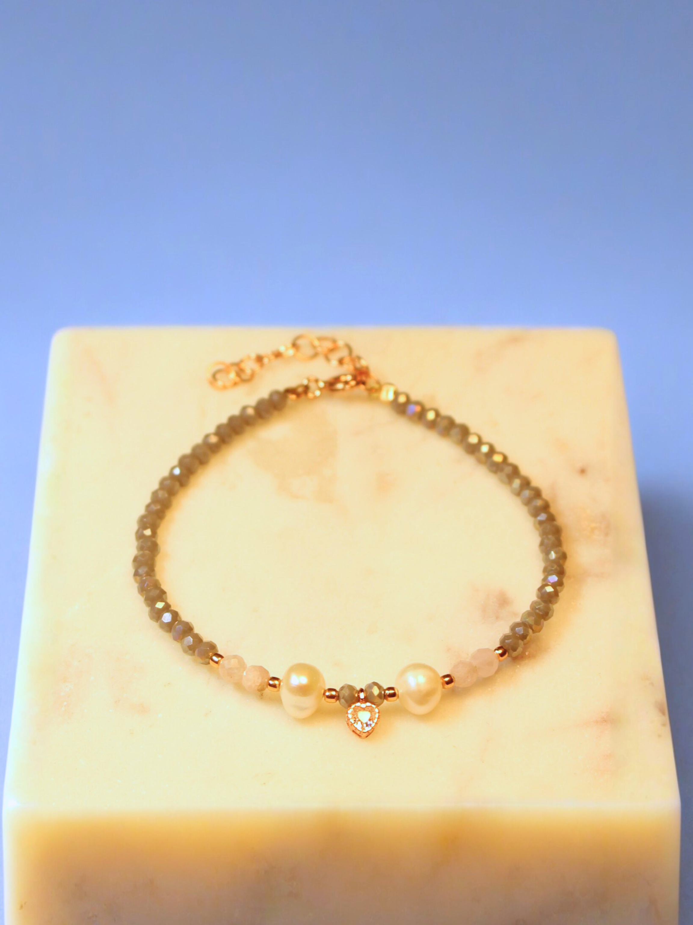 Steinarmband Roségold - Mari - Lovesign - Handmade in Tyrol